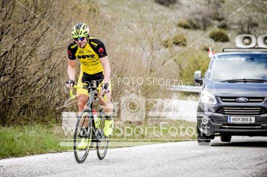 The Cyclist on the road