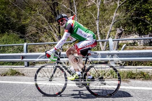 The Cyclist on the road